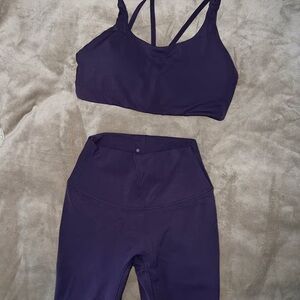 Paragon RecStretch plus leggings and radiate bra set in Mercury